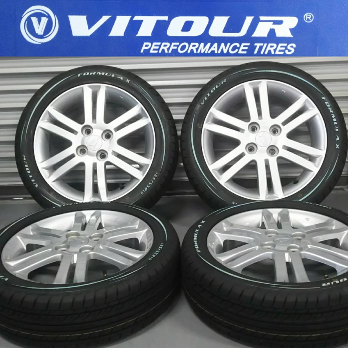 即決・新品タイヤ付】ダイハツ純正ホイール☆新品VITOURホワイトレター 