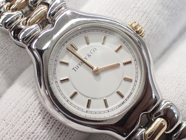 美品 】 TIFFANY&Co. ティファニー ティソロ L0112 コンビ クォーツ 