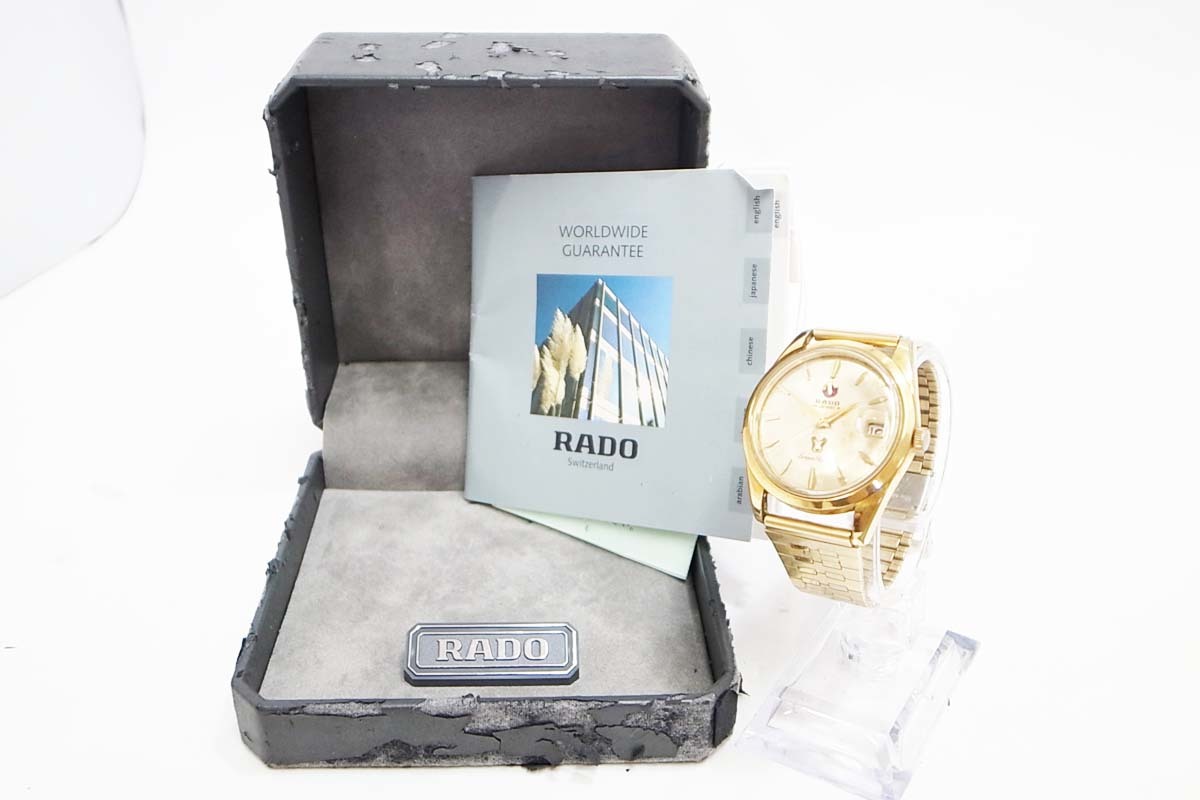 【新作，人気SALE】 RADO/ラドー グリーンホース 自動巻き ゴールドカラー メンズ腕時計 箱付き d(ラドー)｜売買されたオークション情報、yahooの商品情報をアーカイブ公開 - オークファン ラドー