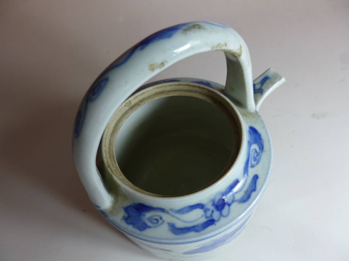 染付 □古伊万里 葡萄文 銚子（小振）末期□ 古伊万里 iichi 伊万里