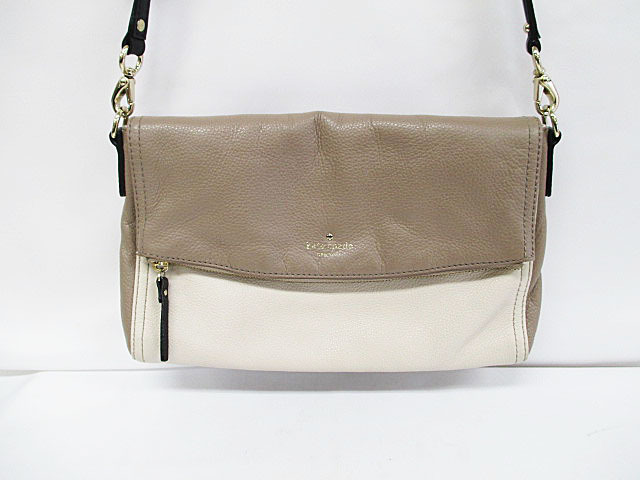 ケイトスペード KATE SPADE ショルダーバッグ レザー ベージュ 