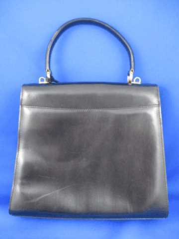 【可部S店】　グッチ ハンドバック ブラック レザー　【中古】