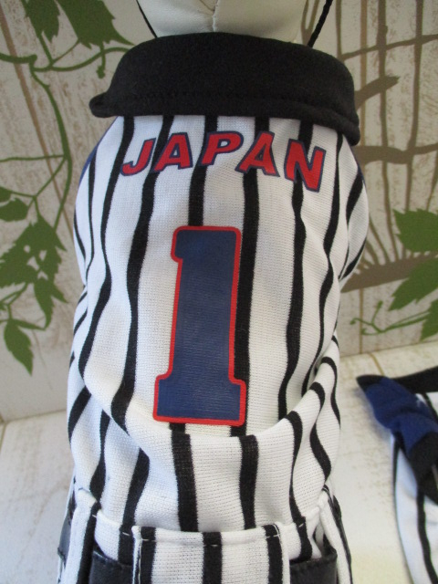 SALE 70%OFF★N7★野球ユニフォーム・キャップ付き★1・2・5号 犬 服 ネイビー 紺 ストライプ 縦縞 日本 中型犬_3