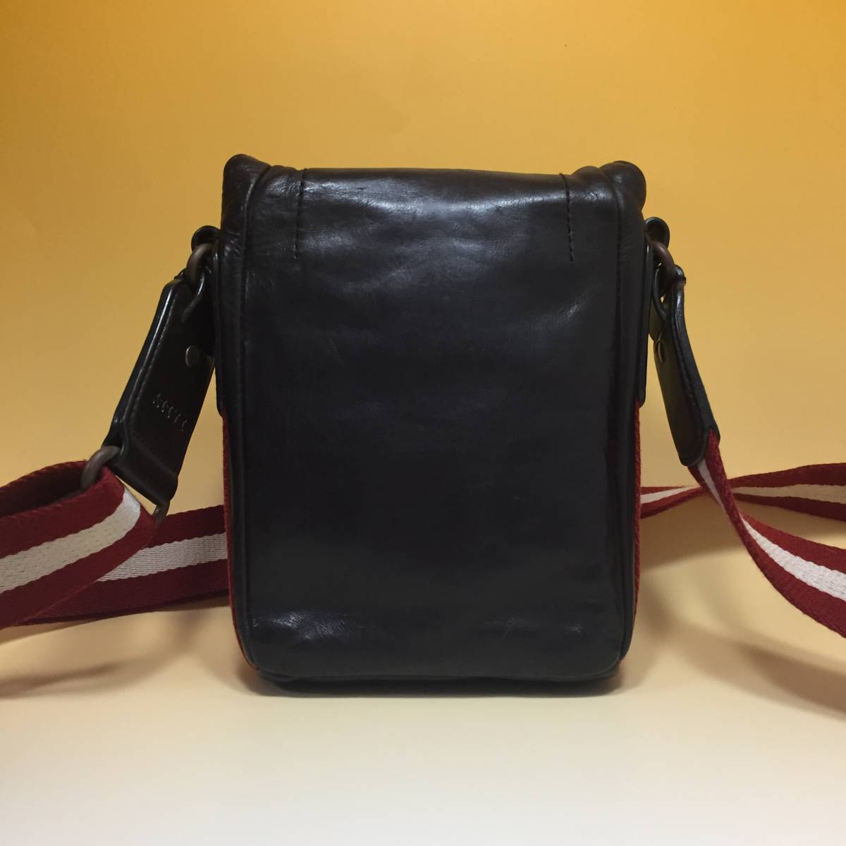 BALLY◇バリー レザー ショルダーバッグ◇ダークブラウン - ショルダー 