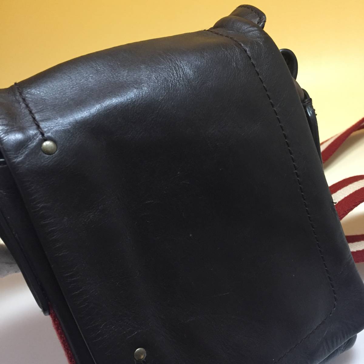 BALLY◇バリー レザー ショルダーバッグ◇ダークブラウン - ショルダー 