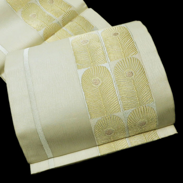 ★きもの北條★　夏物　紗　孔雀の羽　凛と煌めく可憐な一条　袋帯 A181-11 | くるりLOOKBOOK ネオンの孔雀が羽ばたくストリートコーデ 紋紗 麻雀一番街水着衣装登場！如月璃紗・夕暮れの海辺で（CV：#雨宮天 様）