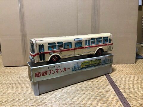 米澤玩具☆本体当時物☆ブリキ都営ワンマンバス☆都電カラー1960年代