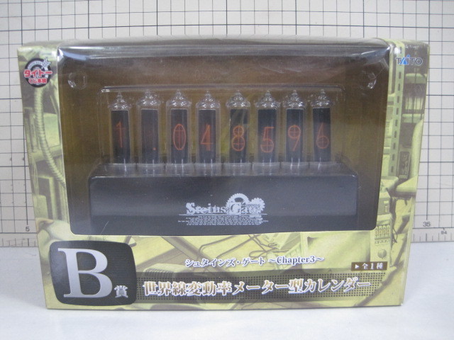 希少　シュタインズゲート　タイトーくじ　B賞　世界線変動率メーター型　カレンダー シュタインズ・ゲート タイトーくじ本舗 B賞 世界線変動 世界線変動率