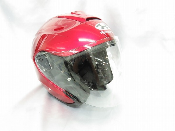 Kabuto ASAGI XL ジェットヘルメット 赤/白 中古】OGK Kabuto カブト ジェットヘルメット ASAGI アサギ シャイニー