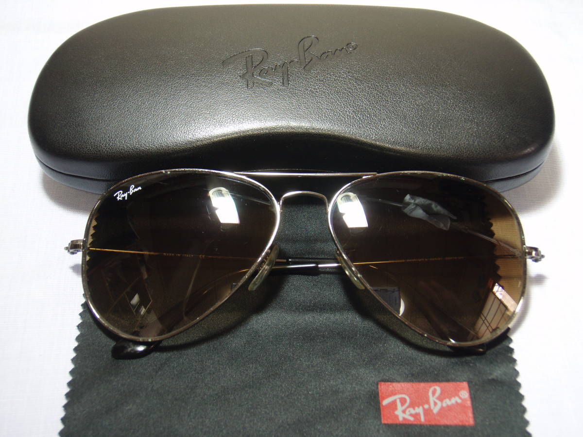 ☆レイバン アビエーター RB3025 シルバー ブラウン RB3025 レイバン AVIATOR 0 9196AF Ray-Ban海外正規品