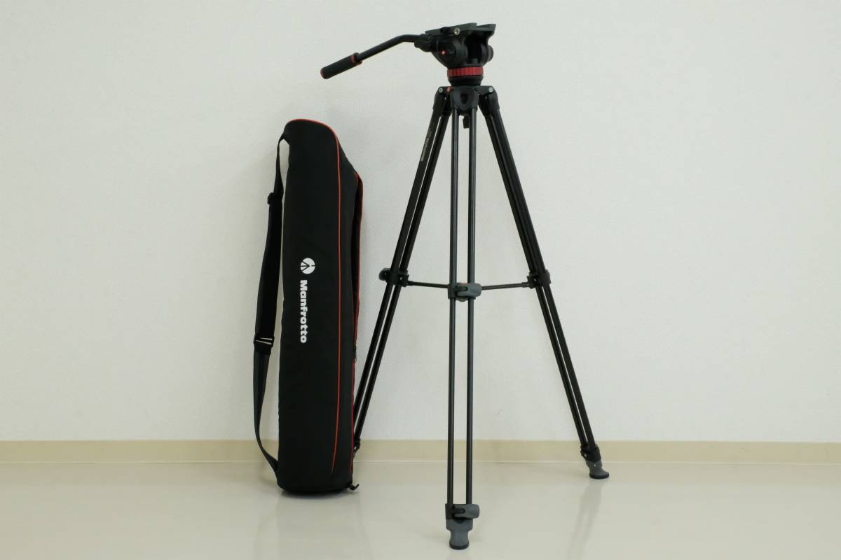 美品】マンフロット MVK500AM ビデオ三脚 MVT502AM＋雲台 MVH500A