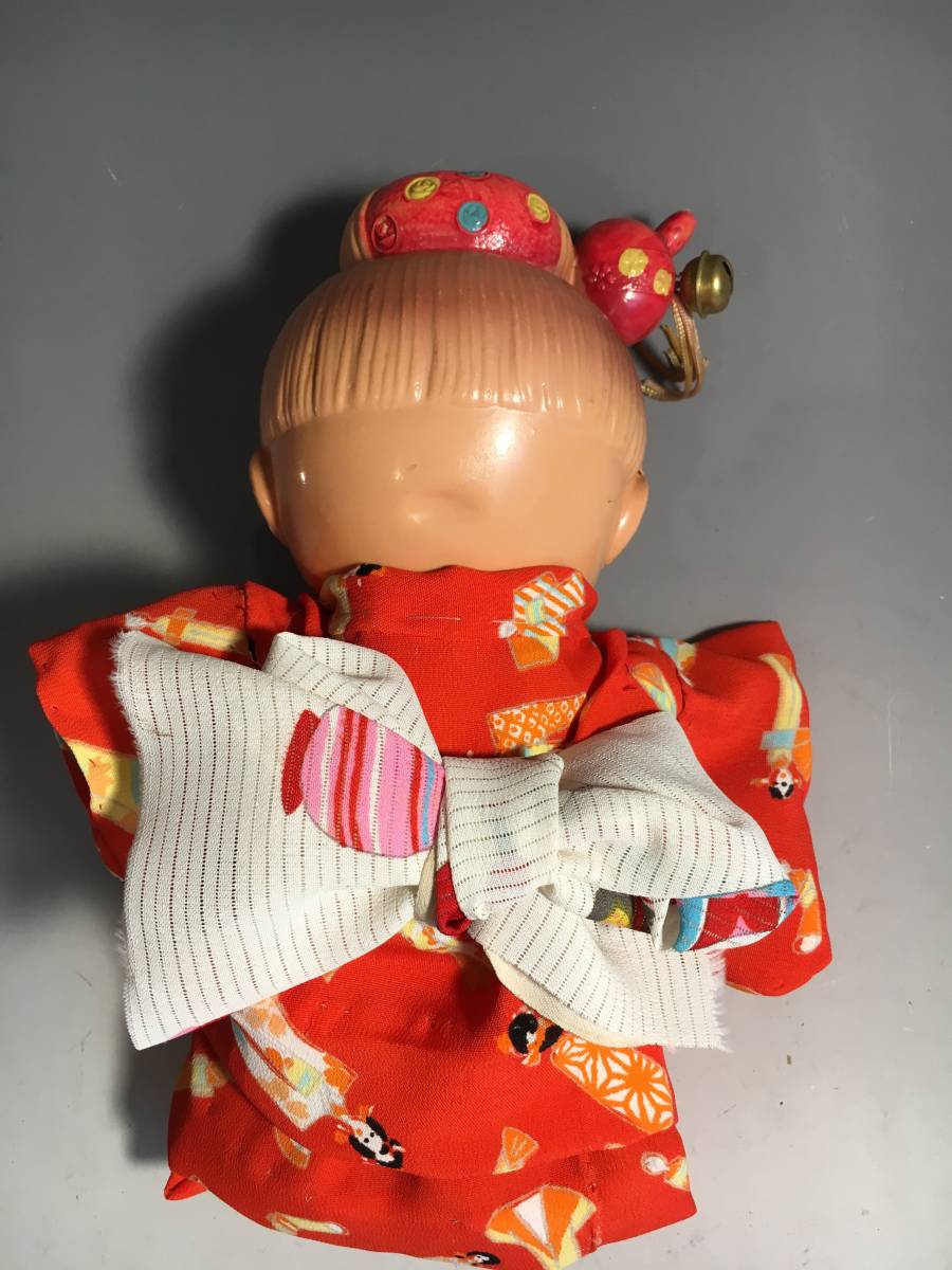 セルロイドお団子頭のキューピーちゃん＊デコちゃん＊着物＊中島製作所