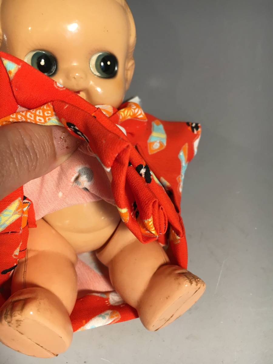 セルロイドお団子頭のキューピーちゃん＊デコちゃん＊着物＊中島製作所