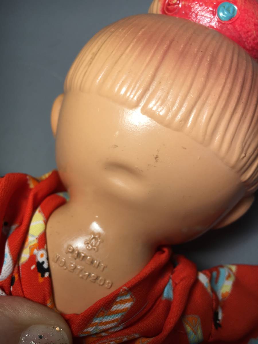 セルロイドお団子頭のキューピーちゃん＊デコちゃん＊着物＊中島製作所
