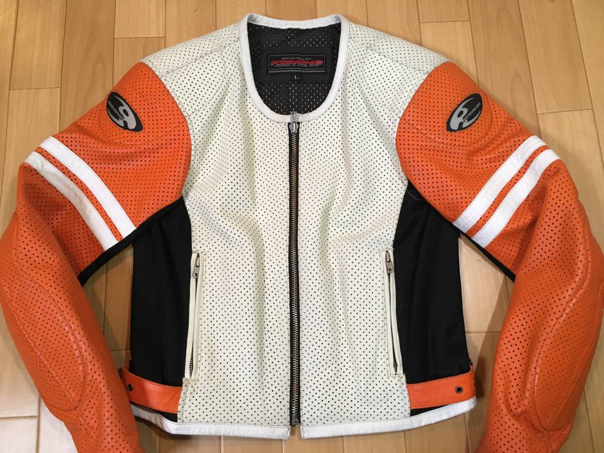 KOMINE 牛革製パンチングレザー ツーリングJKT 良品 Lサイズ 身長168
