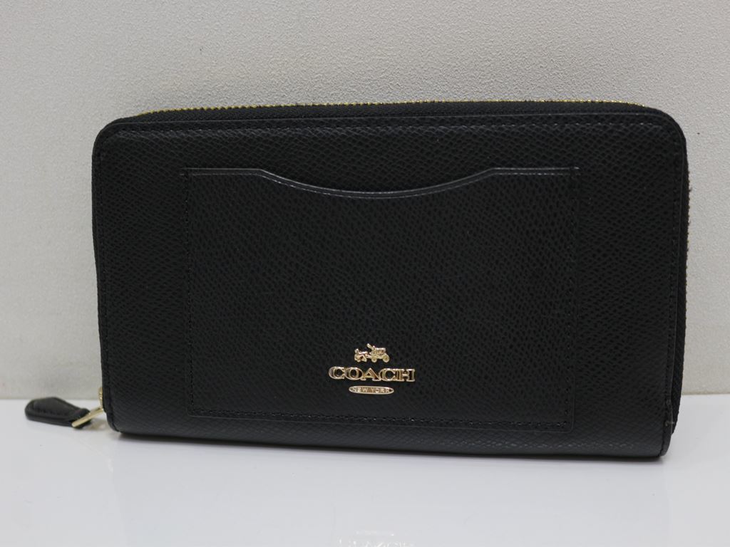 coach コーチ長財布 正規美品【コーチ】小銭入れ有り ラウンドファスナー付き長財布