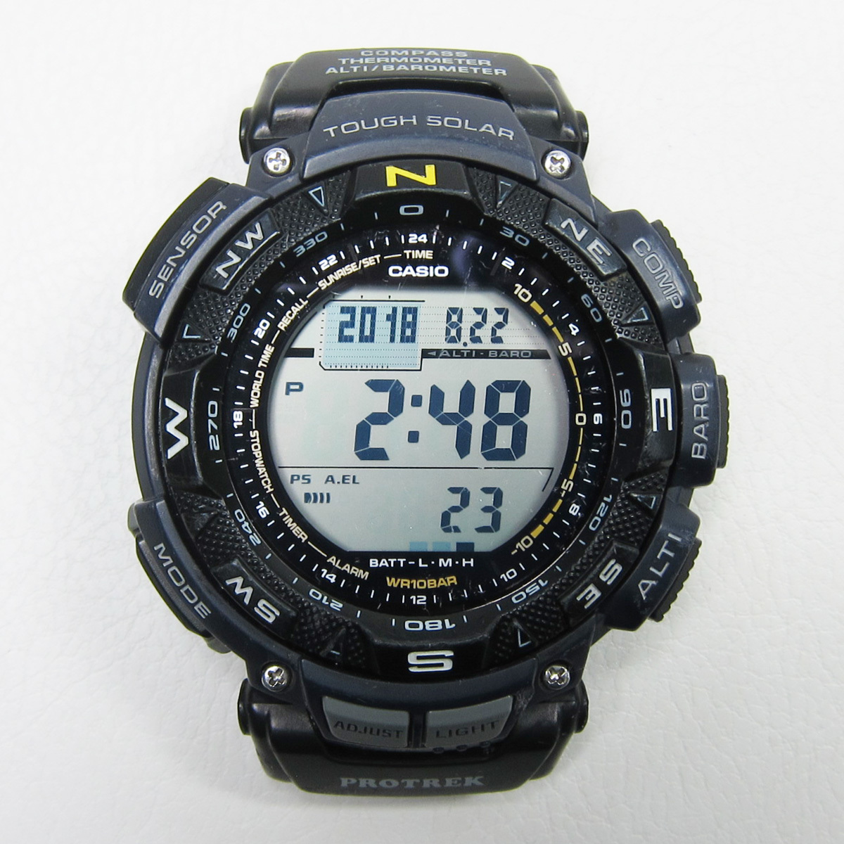極美品 PROTREK PRW-5000 電波ソーラー アナデジ シルバー 稼働 【公式 