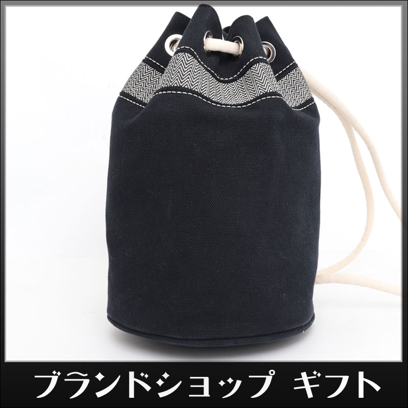 1円 レア 美品 エルメス サックマリーン レシーフPM 定価12.6万 巾着ショルダーバッグ ネイビー キャンバス メンズ レディース 鞄 c.25 ★