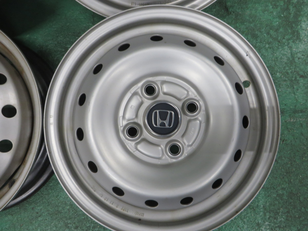 社外 ホンダ純正 13インチ 4.0J +40 4/100 中古 鉄 ホイール 4本