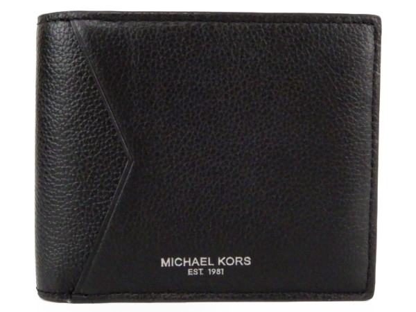 MICHAEL KORS マイケル コース 39F5MYTF1L 二つ折り財布 レザー ブラック メンズ Y3363030