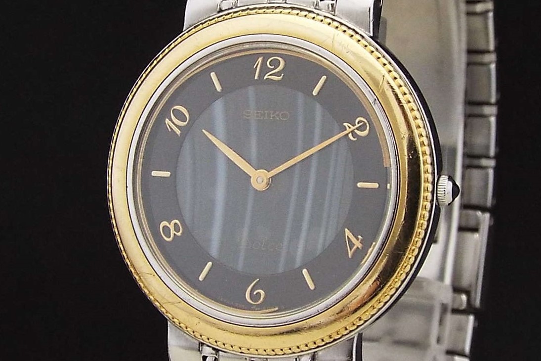 セイコー　ドルチェ　DOLCE 18KTベゼル　メンズ腕時計 SEIKO セイコー/DOLCE ドルチェ/クオーツ/メンズ腕時計/18KT ベゼル