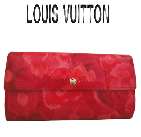LOUISVUITTON　ルイヴィトン　ヴェルニ イカットフラワー サラ　ファスナー付き長財布　M90022
