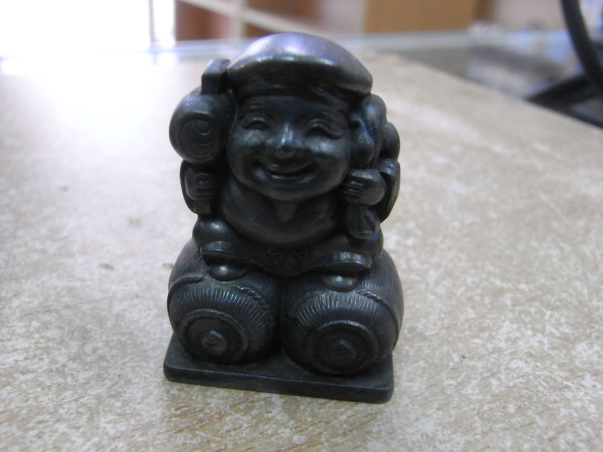 鋳製 大黒天 中古 ☆小林照雲作 尚美堂 大黒天置物 純銀製 76g Yahoo!オークション