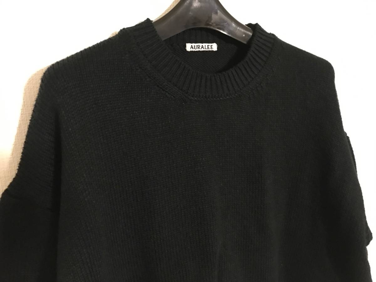 トップス AURALEE GIZA SUPERSOFT KNIT P/O GIZA SUPER HIGH GAUGE AURALEE ⁄ KNIT SUPERSOFT TEE | SHEER RIB