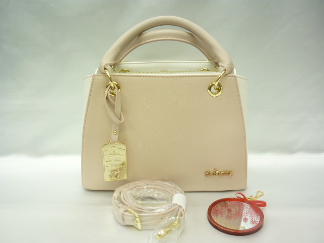 人気SALE，格安 Samantha&chouette サマンサ シュエット ハンドバッグ ショルダー 2WAY 白&times;ピンク 限定 ラメ ミラーチャーム付き(トートバッグ)｜売買されたオークション情報、yahooの商品情報をアーカイブ かばん、バッグ