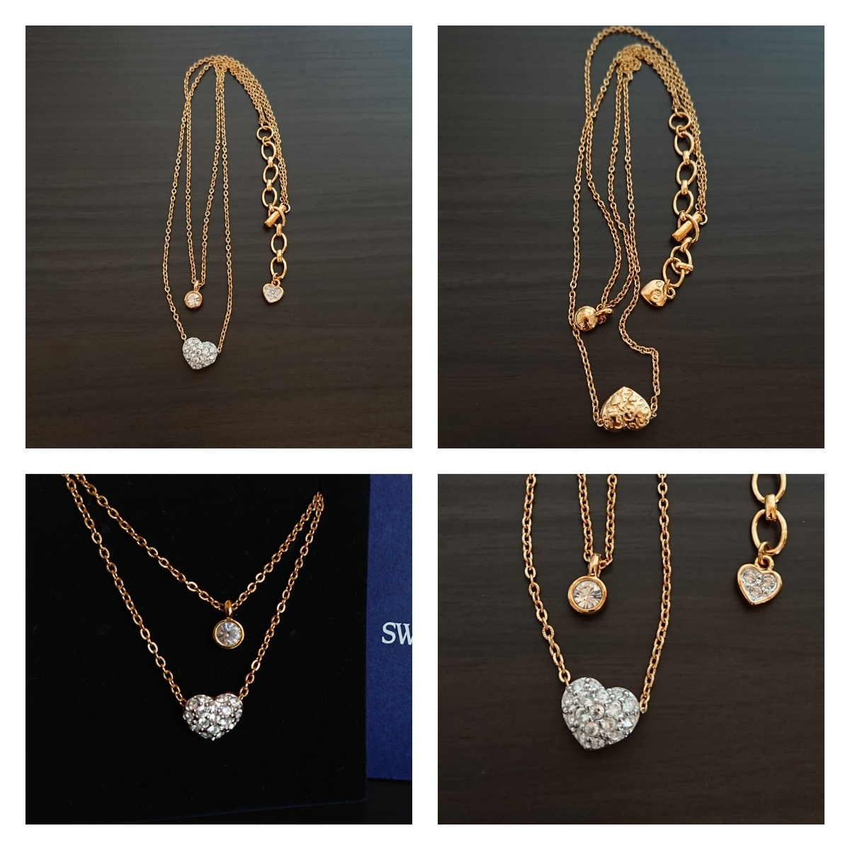 スワロフスキー SWAROVSKI ネックレス 二連の通販 2連 - ネックレス 