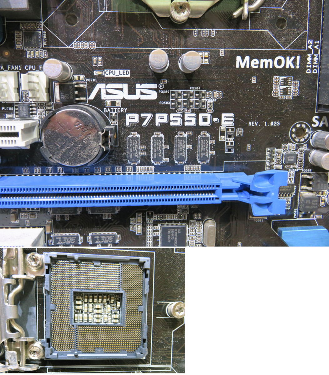 ジャンク扱い ASUS P7P550マザーボードセット ☆≪ジャンク品≫ASUS P7P55D-E Core i対応 マザーボード[y091706