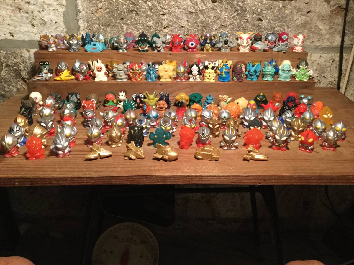 昭和 レトロ ウルトラマン 指人形 153体 セット ウルトラ怪獣 ソフビ まとめて 当時物 円谷プロ バンプレスト ガチャ レア_1