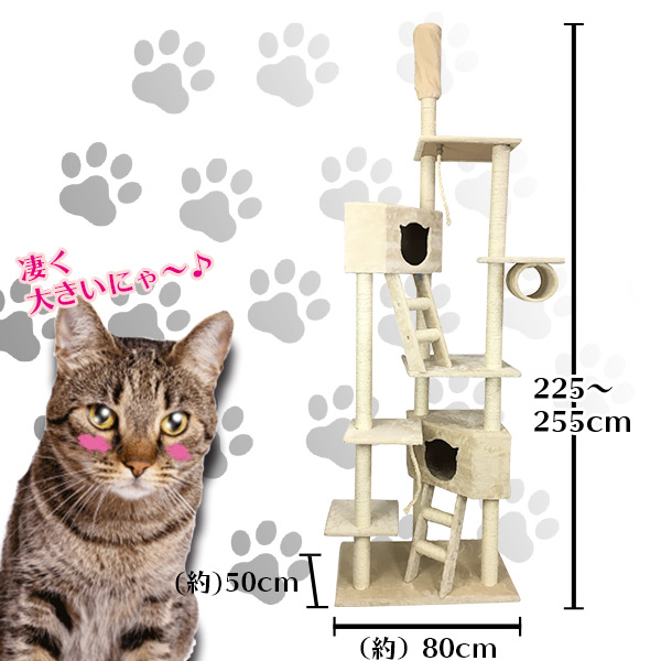 赤字覚悟 大型 猫顔box 突っ張りキャットタワー ネコタワー 225 255cm オシャレジャングルジム 小屋 ハウス キャットタワー 猫 キャットタワー 売買されたオークション情報 Yahooの商品情報をアーカイブ公開 オークファン Aucfan Com