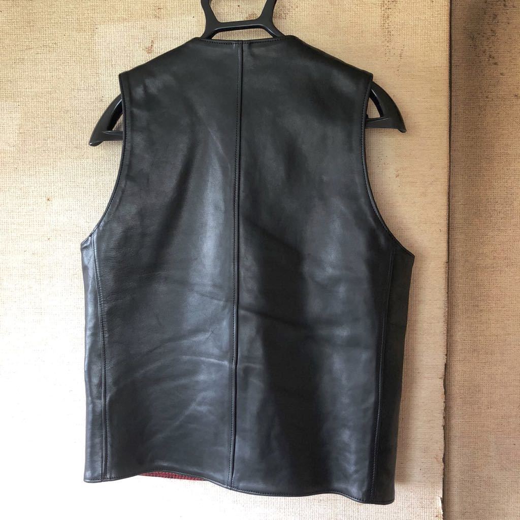 アディクトクローズ　レザーベスト　AD-V-03　サイズ40 送料無料！ addict clothes アディクトクローズ レザーベスト ホース