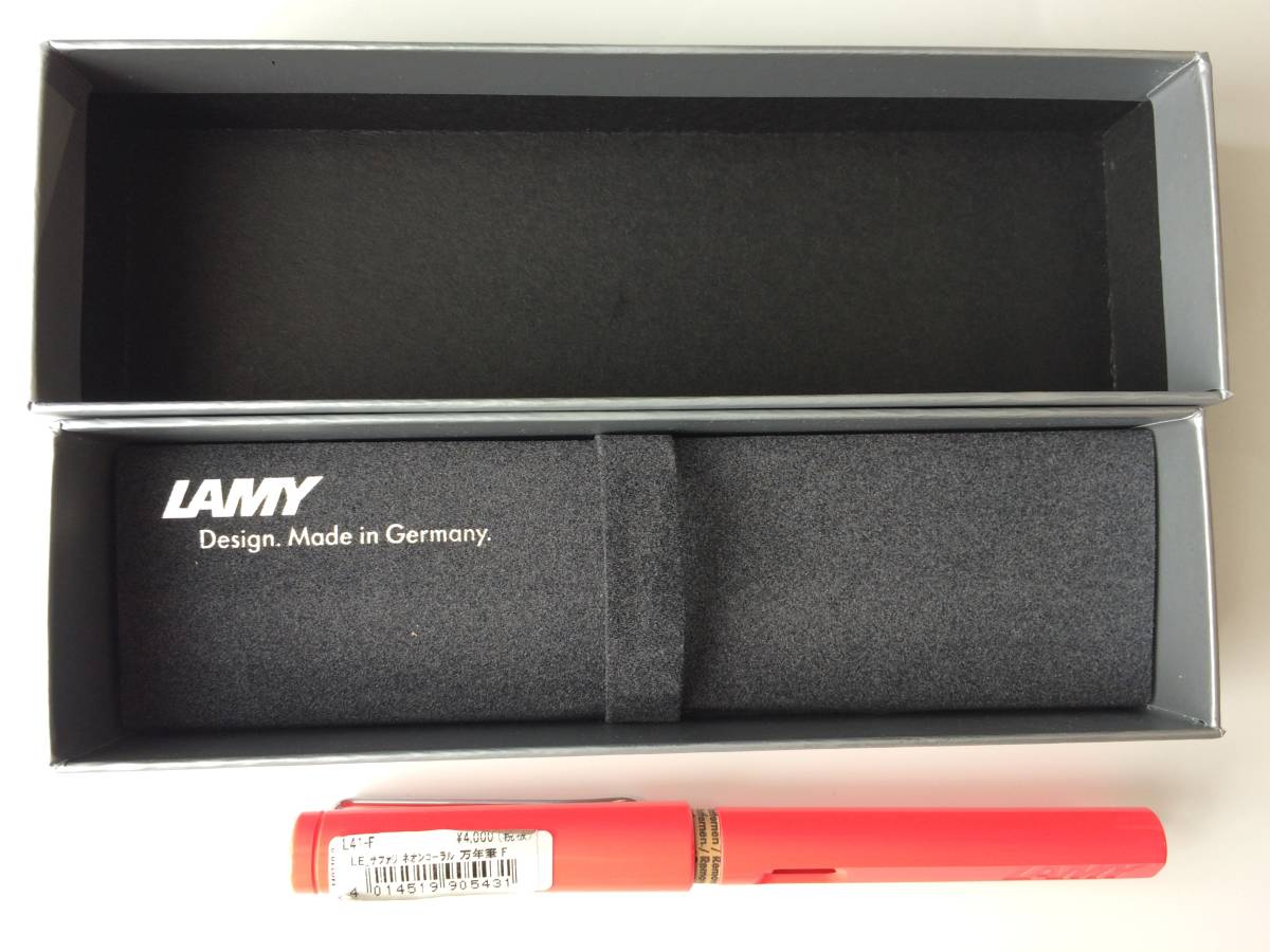 ラミー LAMY 万年筆 safari サファリ ネオンコーラル F 細字 