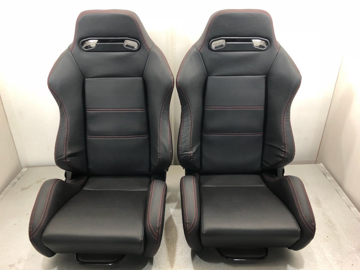 レザー セミバケットシート 社外 2脚セット レーシングシート ジムニー 