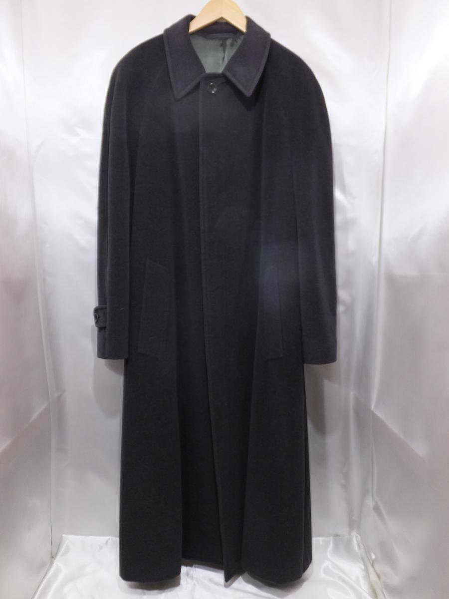 Armani Collezioni アルマーニ コレツィオーニ アンゴラ、カシミア混ロングコート カシゴラ ウール イタリア製 サイズ50 L程度 黒 メンズ