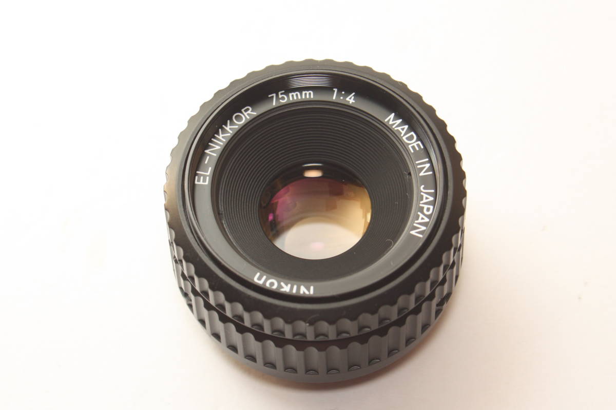 ★ニコンNikon EL-NIKKOR 75mm F4 引き伸ばしレンズ　中古美品 75mm EL Nikkor Yahoo!オークション 0 中古美品トヨフィールド凹みボード付
