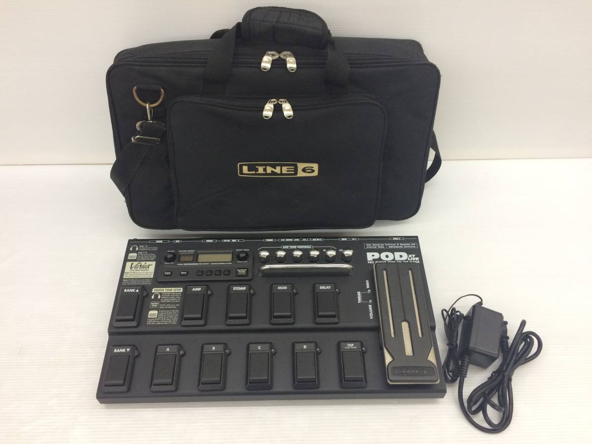 LINE6 POD XT LIVE ソフトケース/アダプター 付き 中古品 sygk009761
