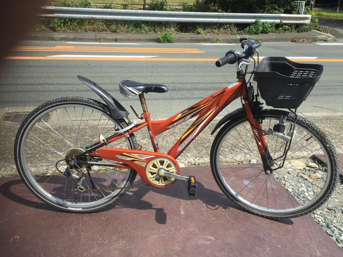 A)Panasonic RIDER JR. 子供用自転車 26インチ 6段階変速 現状渡し中古品