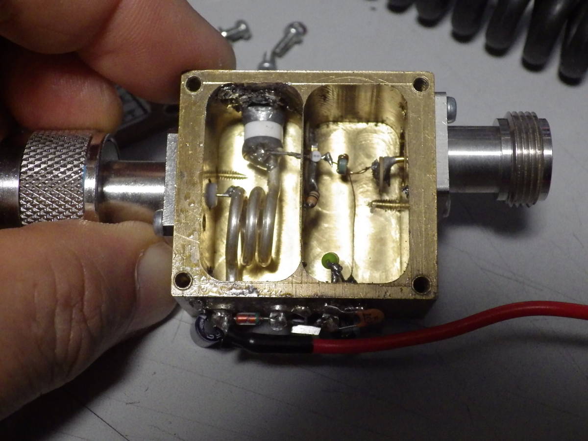 自作品　４３０Ｍｈｚプリアンプキャビティーのみ ４３０ＭＨＺ 自作品 ４３０Ｍｈｚプリアンプキャビティーのみ AMP 自作 jf1kic