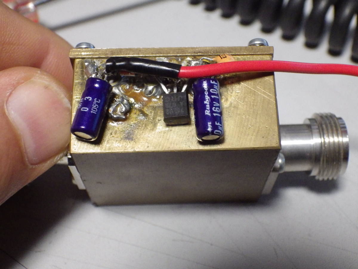 自作品　４３０Ｍｈｚプリアンプキャビティーのみ ４３０ＭＨＺ 自作品 ４３０Ｍｈｚプリアンプキャビティーのみ AMP 自作 jf1kic