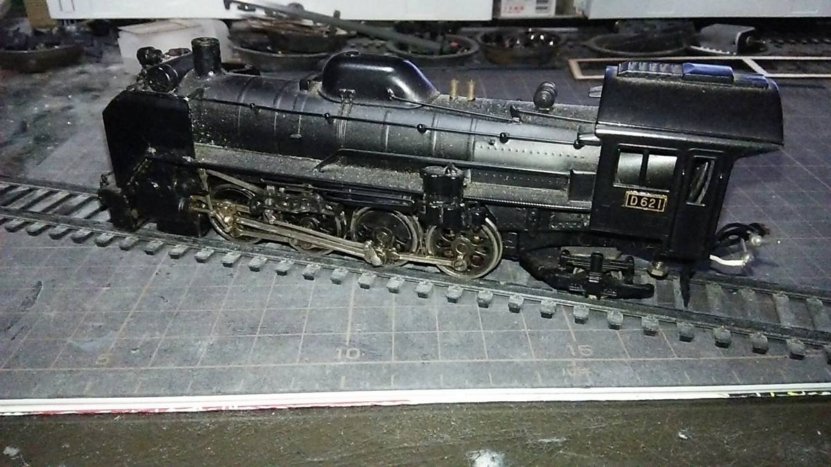 蒸気機関車(D51?)ジャンク品 Adachi HOゲージ D51 蒸気機関車 ジャンク品