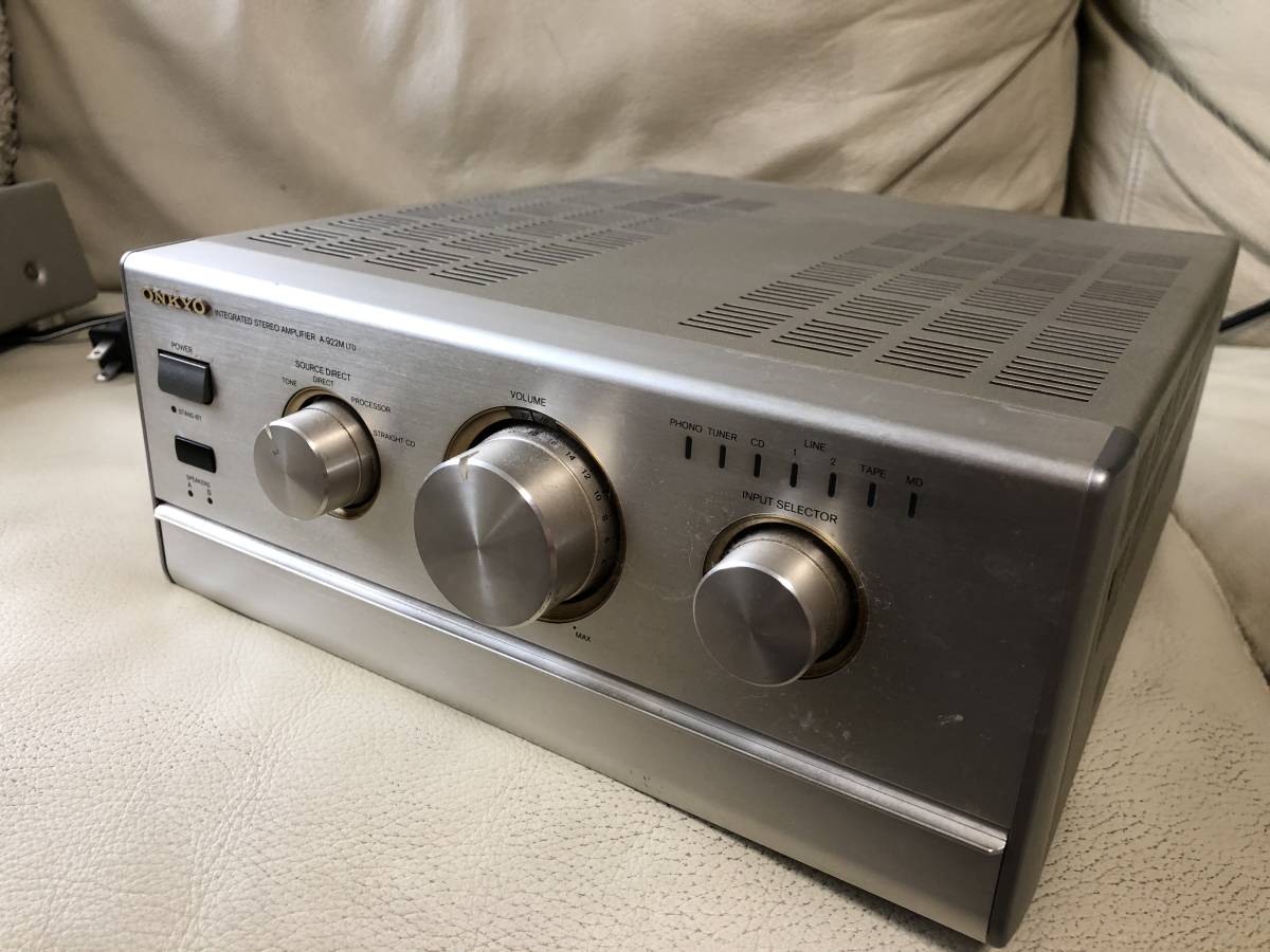 整備済 程度良 ONKYOオンキョー プリメイン A-922M 取説リモコン付 ONKYO A-922M プリメインアンプ LTD オンキョー オンキヨー ltd