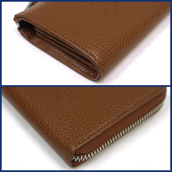 ロンシャン レザー L字ファスナー 長財布 茶色【308656】 | 長財布 財布 本 マチあり レザー