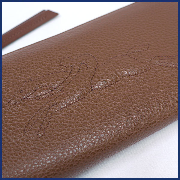 ロンシャン レザー L字ファスナー 長財布 茶色【308656】 | 長財布 財布 本 マチあり レザー