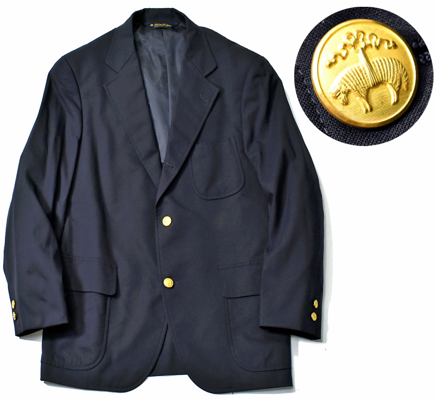 美品 USA製 Brooks Brothers 紺ブレ 金ボタン 40R 新品 ◇美品 定価5万 [ ブルックスブラザーズ ] ストレッチ 金ボタン 紺