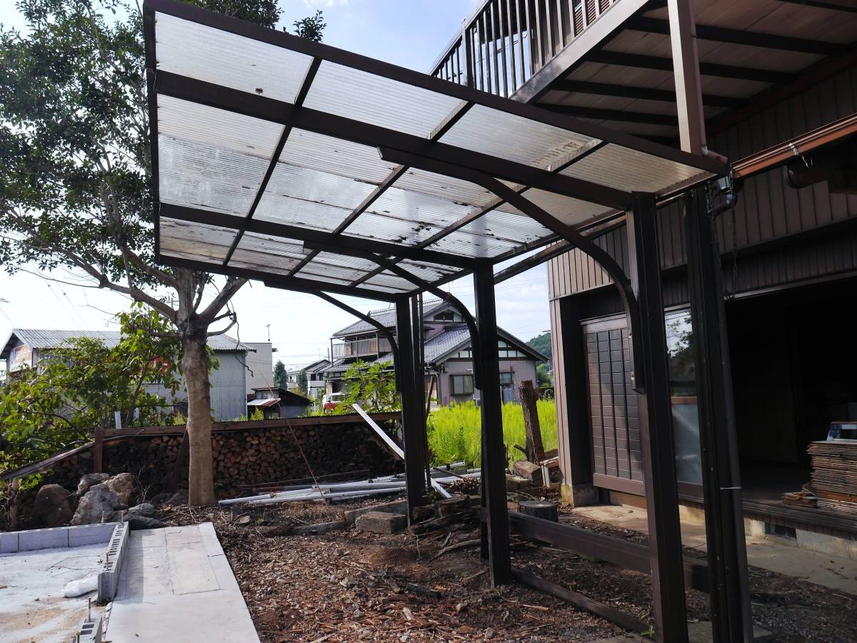 引取限定 アルミカーポート 片屋根 ブロンズ 透明ポリカ波板 岐阜県可児郡御嵩町 ポリカーボネート カーポート 売買されたオークション情報 Yahooの商品情報をアーカイブ公開 オークファン Aucfan Com