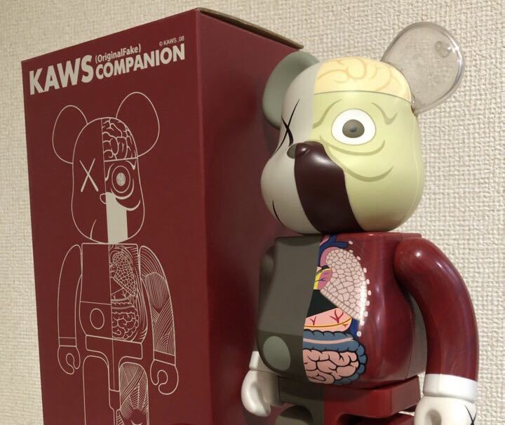【全高約126cm】 希少OriginalFake KAWS カウズ 4feet 希少】KAWS BE@RBRICK 400% OriginalFake 人体模型 カウズ ベア