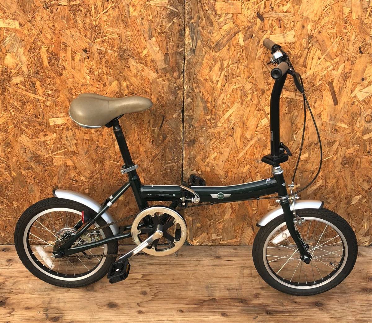 1円 一度のみ出品 BMW MINI 折りたたみ自転車 16インチ グリーン系の 